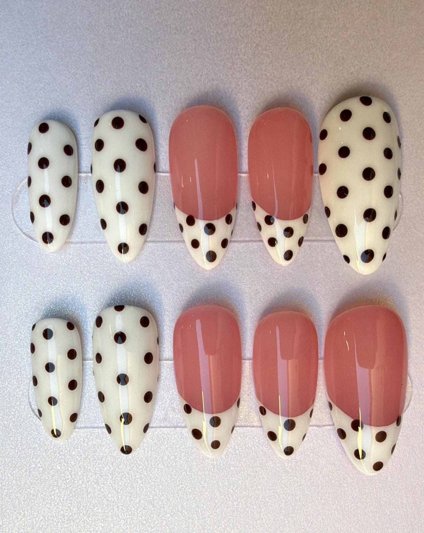 Polka dot french tips